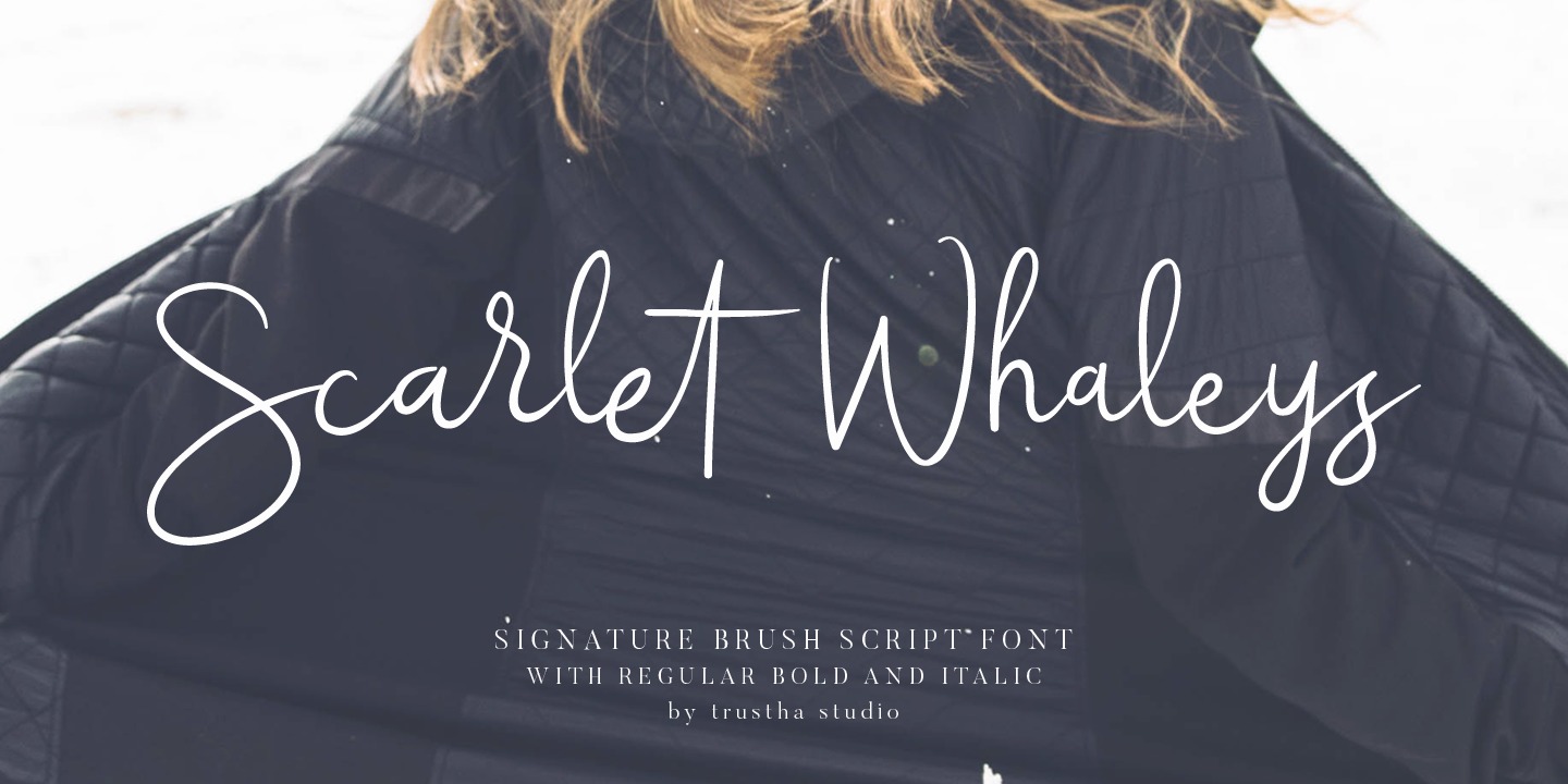 Przykładowa czcionka Scarlet Whaleys #1